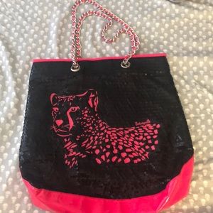 Betsey Johnson Jaguar Sequin Large Bag